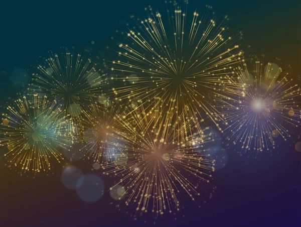 Διάνυσμα διακοπές Πυροτεχνήματα φόντο. Ευτυχισμένο το Νέο Έτος, φόντο Ημέρα Ανεξαρτησίας — Διανυσματικό Αρχείο