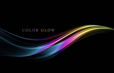 Soyut parlak renk spektrum dalga tasarım elementi