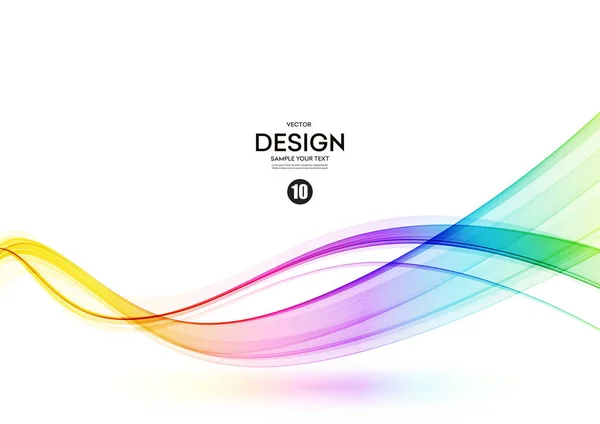 Abstrakt glänsande färg spektrum våg design element — Stock vektor