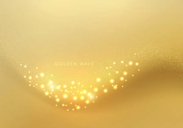 Abstract glanzende kleur goud golf design element — Stockvector
