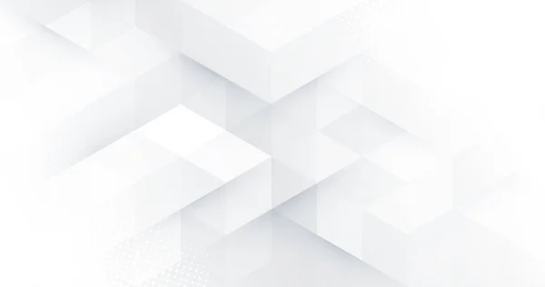 Abstrato fundo vetor monocromático branco, para folheto de design, site, folheto. Papel de parede branco geométrico para certificado, apresentação, landing page — Vetor de Stock