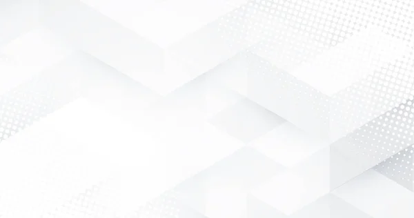 Abstrato fundo vetor monocromático branco, para folheto de design, site, folheto. Papel de parede branco geométrico para certificado, apresentação, landing page — Vetor de Stock