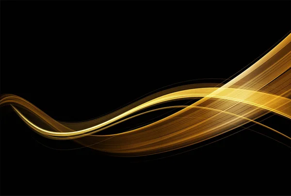 Absztrakt fényes színű arany hullám design elem — Stock Vector