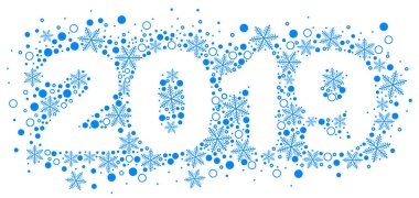 2019 mutlu yeni yıl metin sayısı kar taneleri