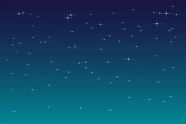 Блакитне Темне Нічне Небо Фоном Зірок Векторні Ілюстрації — стоковий вектор