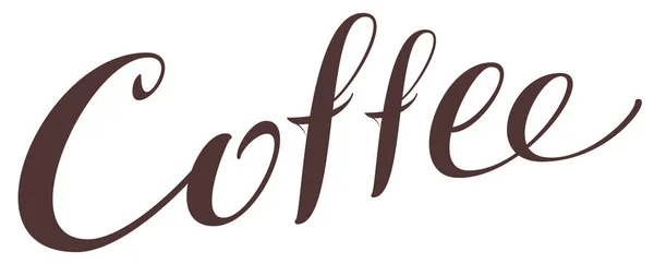 Kahve el tipi metin süslü yazı yazılı — Stok Vektör