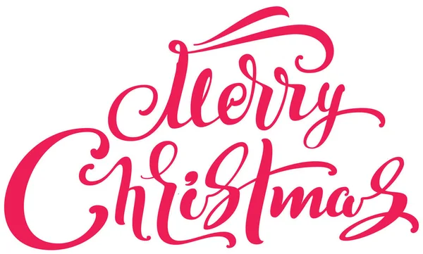 圣诞快乐手写字体字体模板式贺卡 — 图库矢量图片