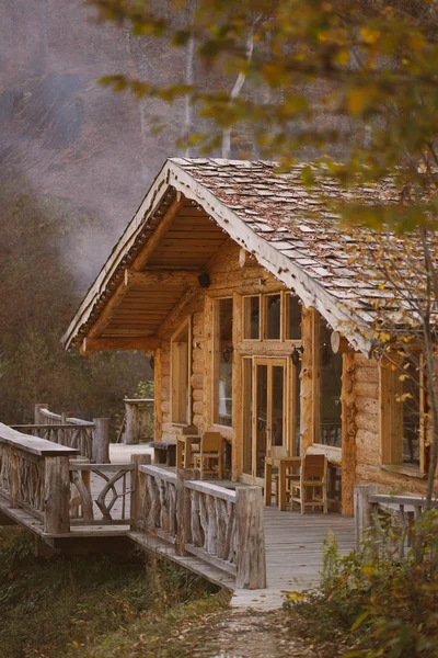 Cabin Autumn Woods — Stock Photo, Image