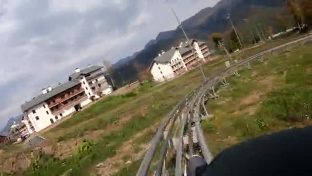 Rodelbahn Alpine Coaster Vue Première Personne Pov — Video