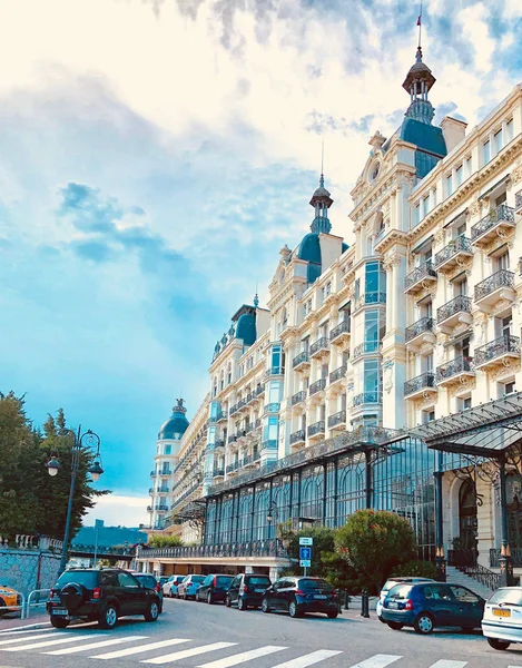Ніцца Франція Серпня 2018 Вид Розкішний Готель Regina Будівлі Ніцці — стокове фото