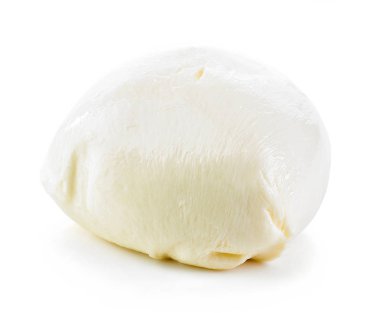 Beyaz arkaplanda Mozzarella peyniri