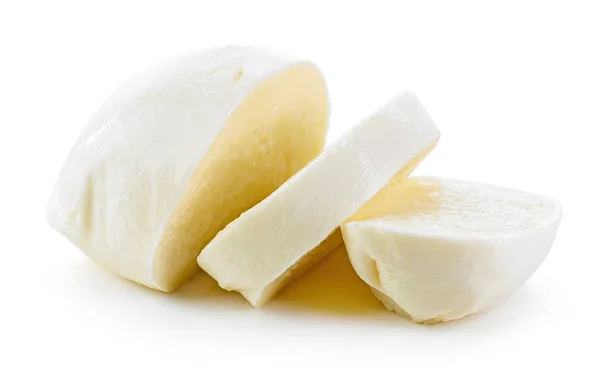 Mozzarella ost på vit bakgrund — Stockfoto