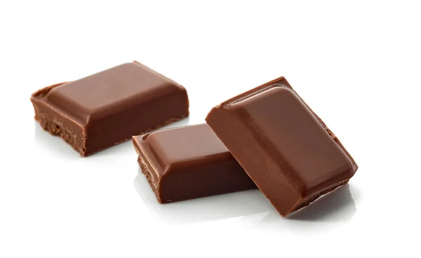 Kara çikolata parçaları. — Stok fotoğraf