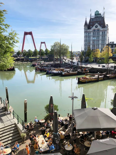 Rotterdam Pays Bas Septembre 2018 Vue Panoramique Rotterdam Depuis Les — Photo