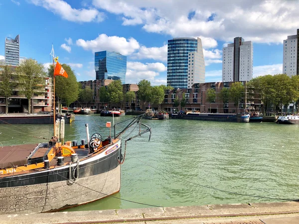 Panoramisch uitzicht over Rotterdam — Stockfoto