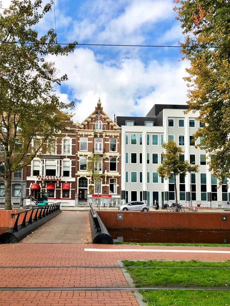 Roterdão Países Baixos Setembro 2018 Ponte Sobre Canal Cidade Roterdão — Fotografia de Stock