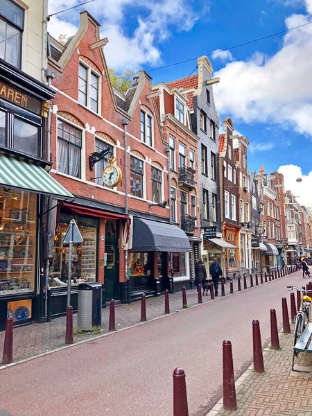 Amsterdam Netherlands October 2018 Street View Restaurant Facade Old Amsterdam — Stock Photo, Image