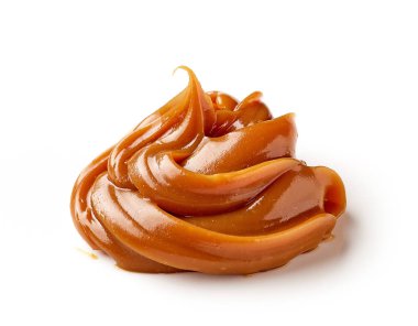 melted caramel isolated on a white background clipart