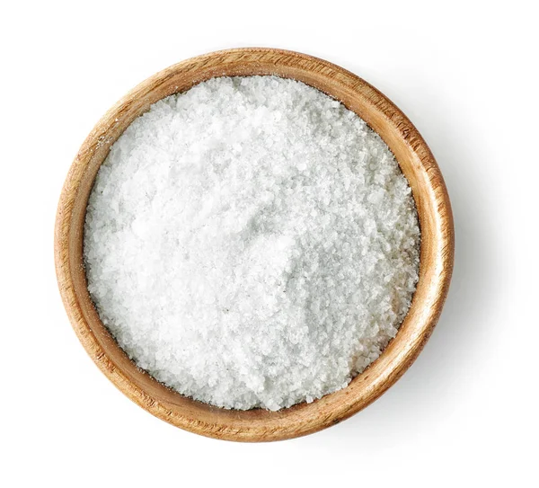 Träskål med salt — Stockfoto