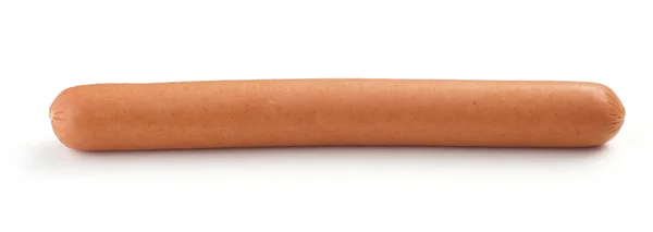 Fresh boiled sausage on white background — Stock Photo, Image