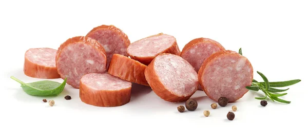 Sliced smoked sausage — Stock Photo, Image
