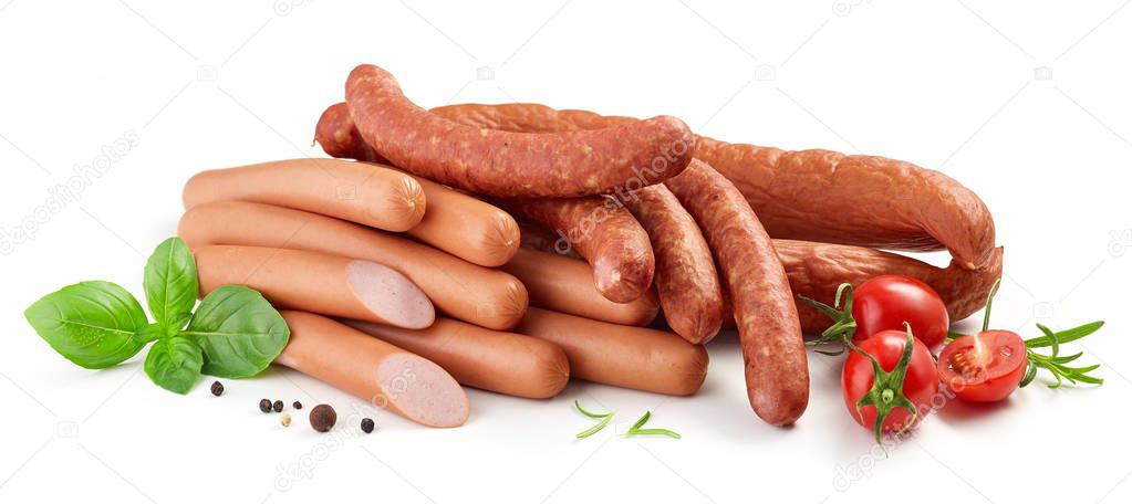 heap of various sausages