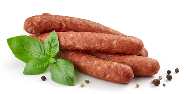 Salsicce affumicate con erbe e spezie — Foto Stock