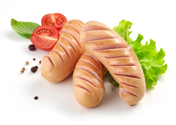 Salsichas de porco grelhadas — Fotografia de Stock