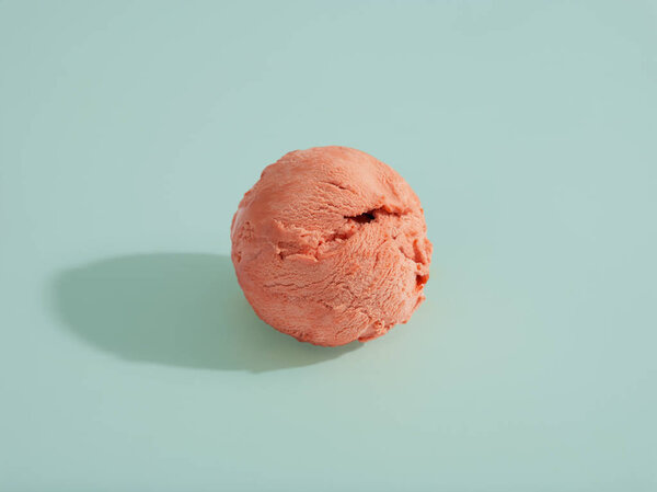 ice cream on pastel blue background
