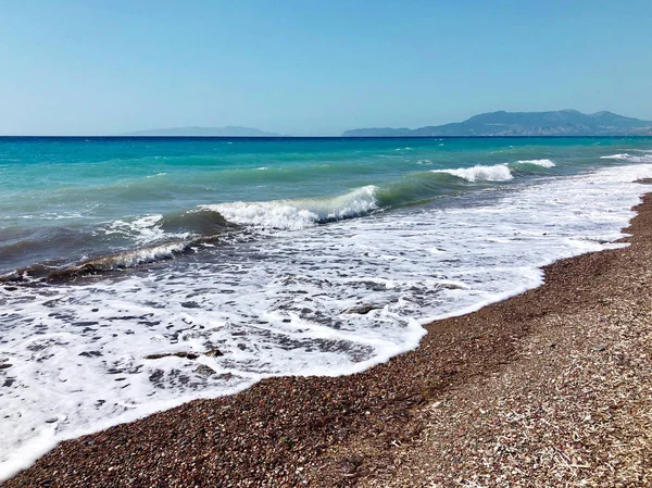 Belle onde del mare in Grecia — Foto Stock