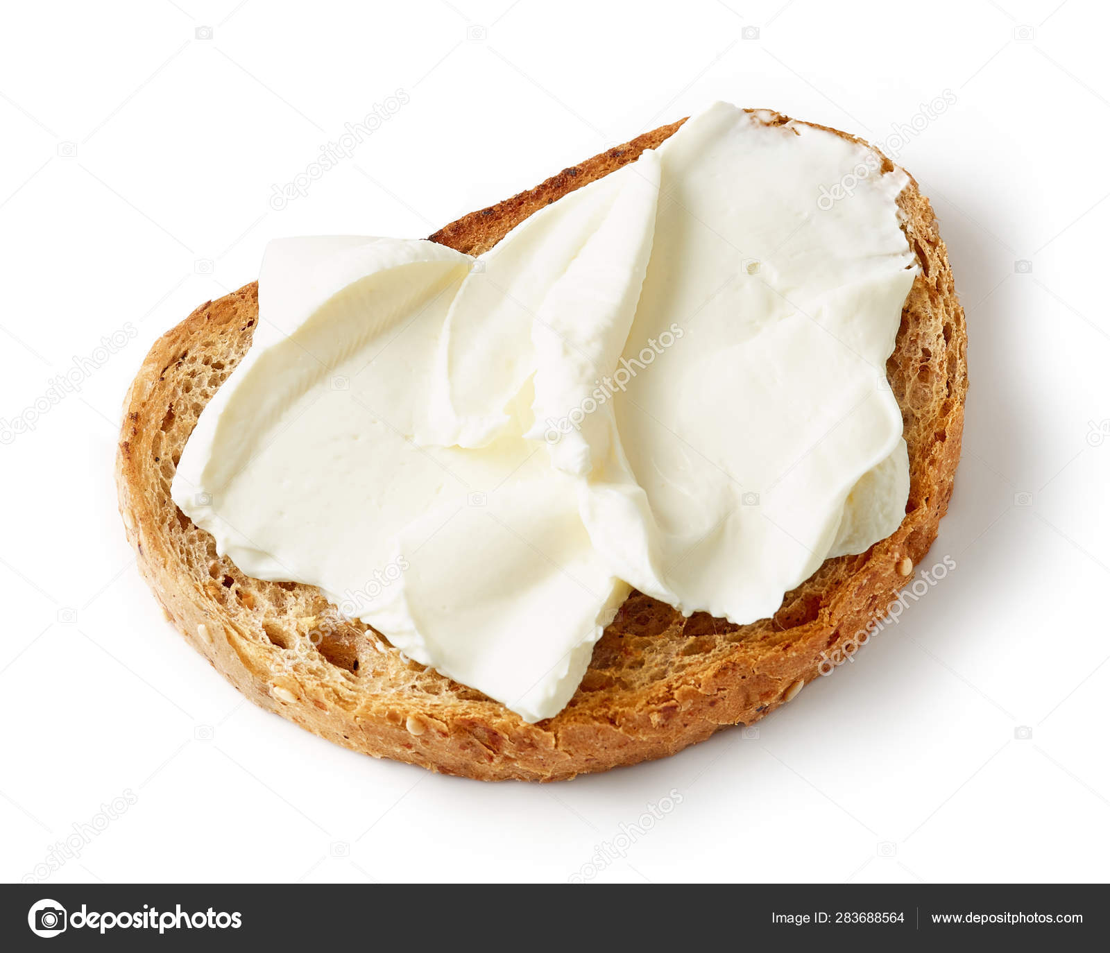 Toasted bread with cream cheese — Stock Photo © magone 283688564