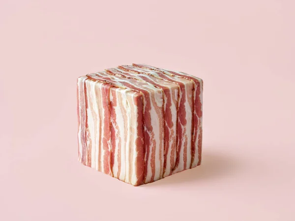 Cubo de rodajas de jamón — Foto de Stock