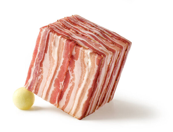 cube of prosciutto slices