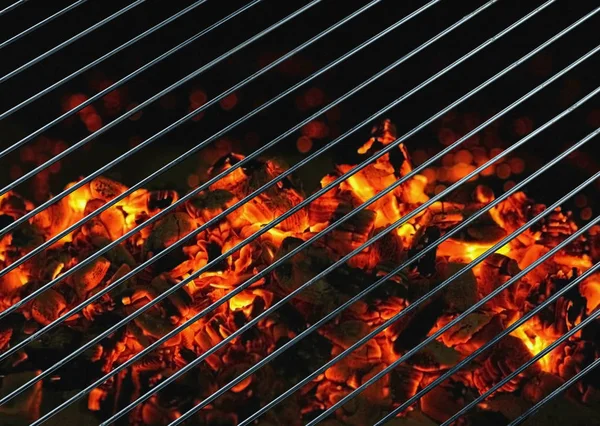 Close up of burning coals — Stock Photo, Image