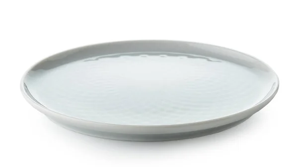 New Empty Plate Isolated White Background — Stock Photo, Image