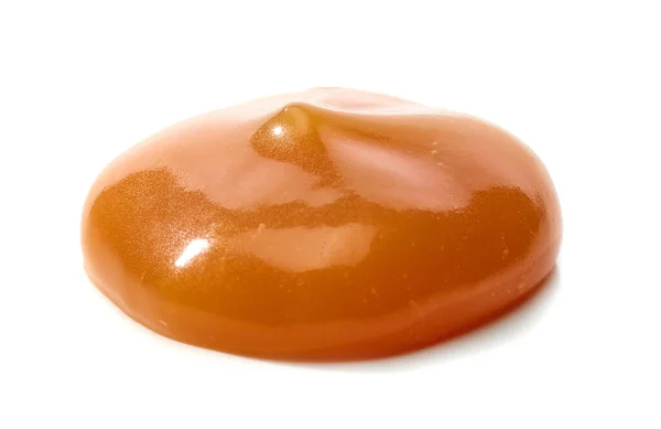 Melted Caramel Drop Isolated White Background — Stock Photo, Image