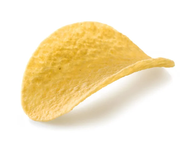 Potatis Chip Isolerad Vit Bakgrund — Stockfoto