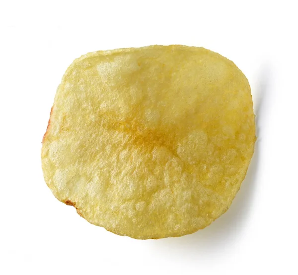 Potato Chip Isolated White Background Top View — Stock Photo, Image