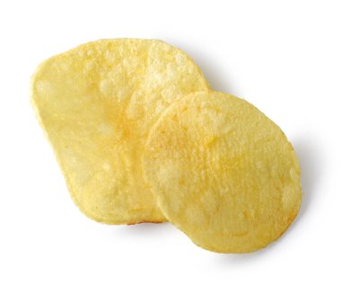 Patates cipsi beyaz arkaplanda izole