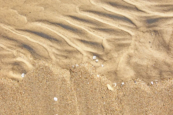 Golvende Zee Zand Achtergrond Het Strand — Stockfoto