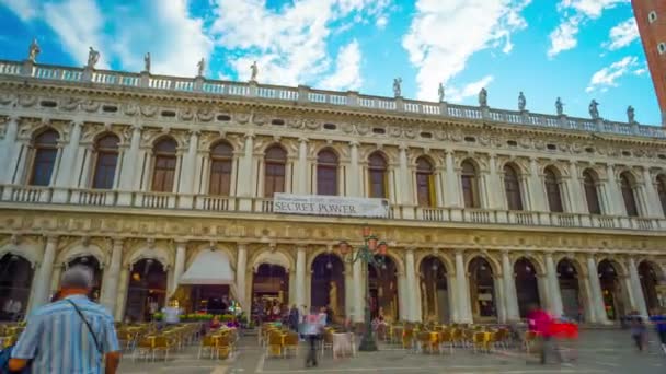 Venedig Italien 2015 Zeitraffer Pfanne Des Markusplatzes Venedig — Stockvideo