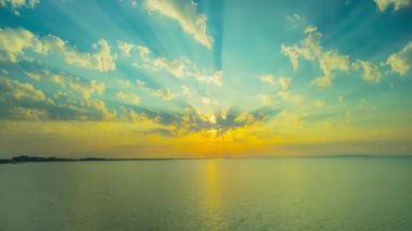 Kara denizde panoramic günbatımı hızlandırılmış