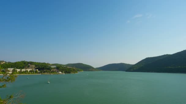 Mountain Lake Abrau Ryssland Panoramautsikt Över Time Lapse — Stockvideo