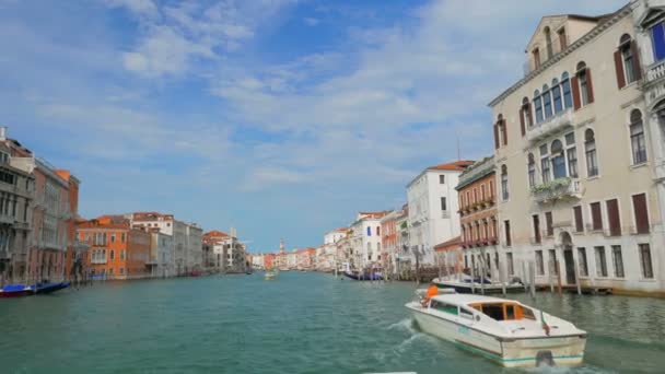 Venice Italy Circa July 2015 Pov Grand Chanal Tour Venice — стоковое видео