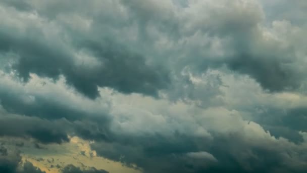 暗い雨の雲 時間経過 — ストック動画