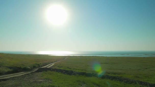 Foreland Tuzla Kertj Bridge Konstruktion Panorama — Stockvideo