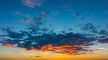 Gün batımı bulutlar, hızlandırılmış