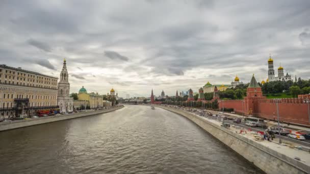 モスクワ ロシア連邦 2016 モスクワ川 クレムリン コマ撮り — ストック動画
