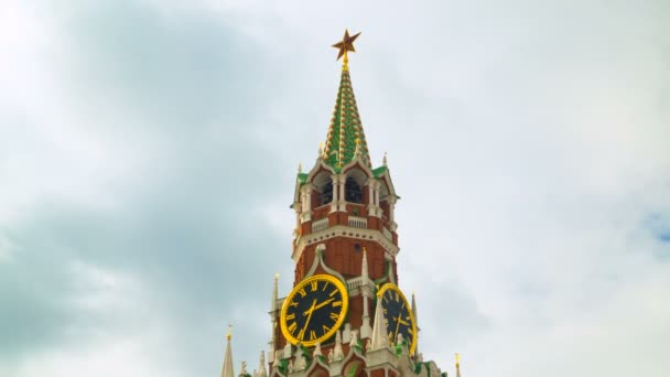 Кремлівський Годинник Дзвін Сповільненої Зйомки — стокове відео