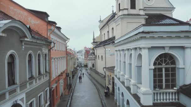 Vilnius Litouwen Circa September 2016 Uitzicht Oude Stad Van Vilnius — Stockvideo